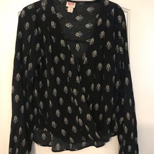 Black Top Open Front w/ Tie. Target. Size M.